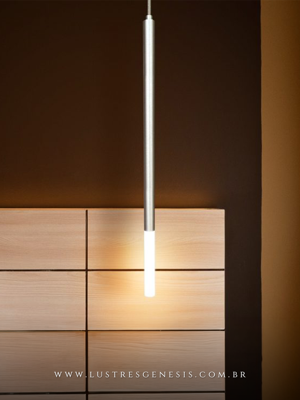 Lustre Pendente Ice I Metalúrgica Itamonte Ø2,5cm Luminaria para Bancada de Cozinha, Balcão de Cozinha, Lavabo e Suite Master